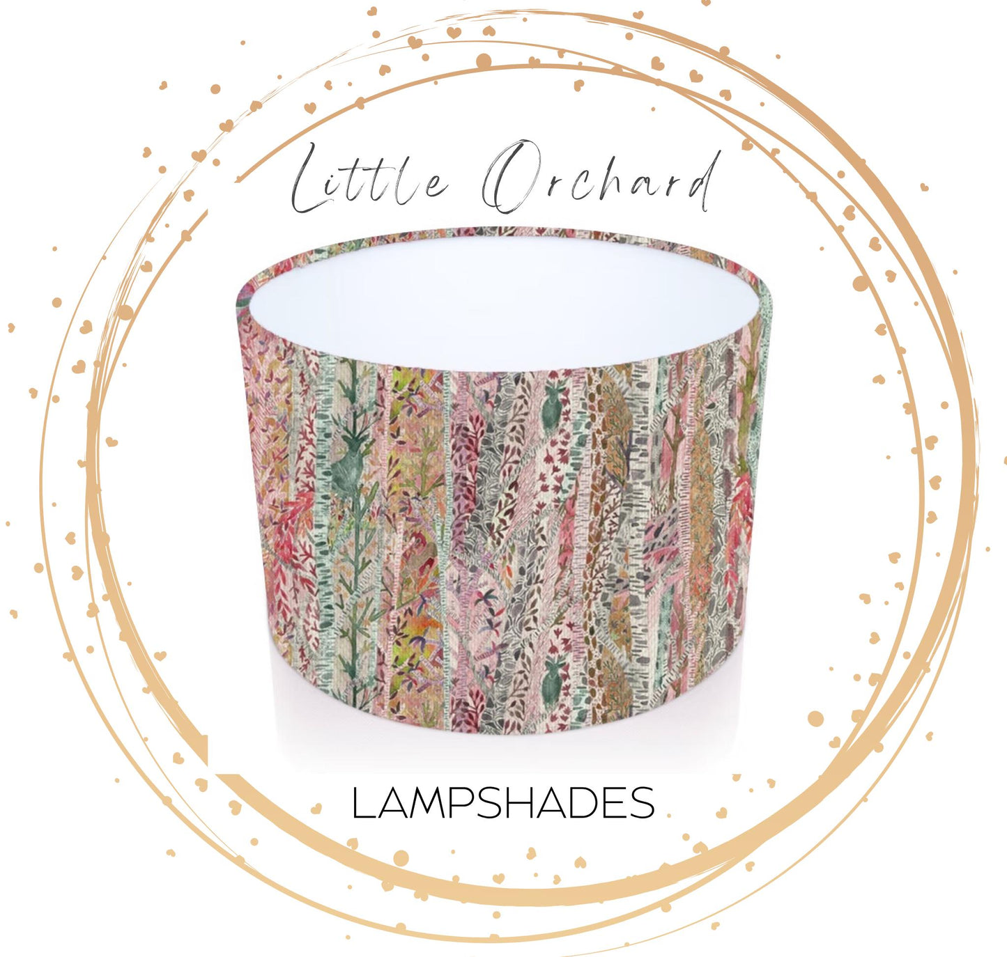 Handmade Drum Lampshade. Whimsical Tale, in Blush. Voyage Maison.