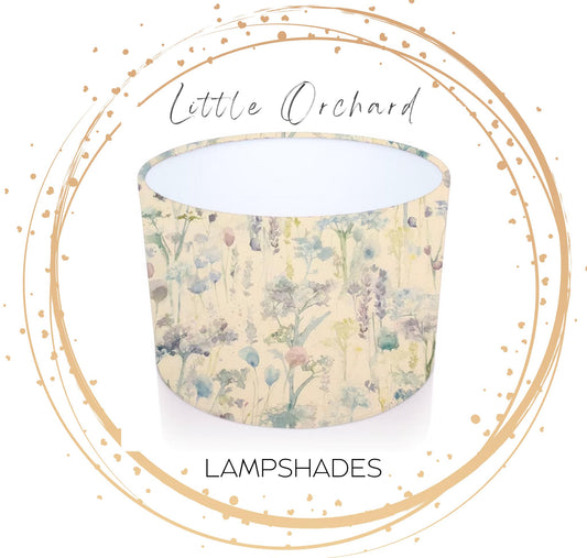 Handmade Drum Lampshade, Ilinizas in Violet/natural. Voyage Maison