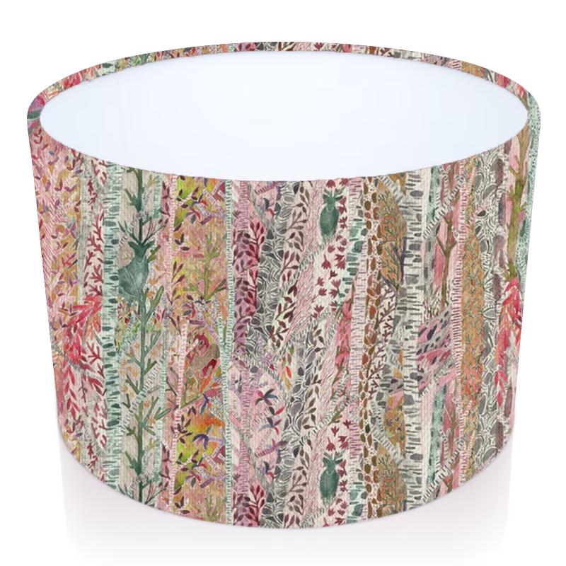 Handmade Drum Lampshade. Whimsical Tale, in Blush. Voyage Maison.