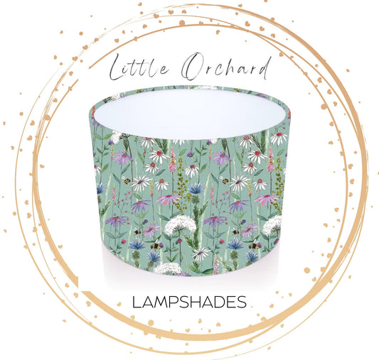Handmade Drum Lampshade Hermione in Verde . Voyage Maison