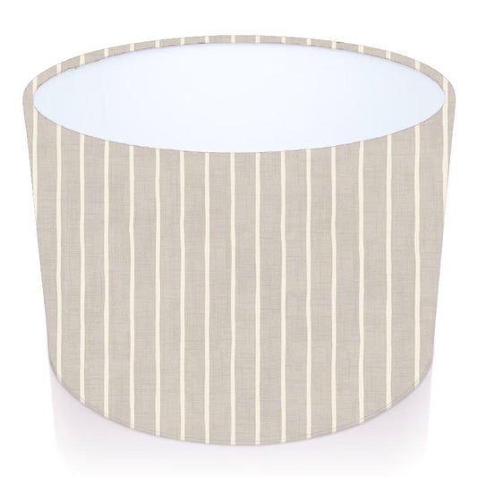 Handmade Drum Lampshade. Pencil stripe in Flint. Iliv