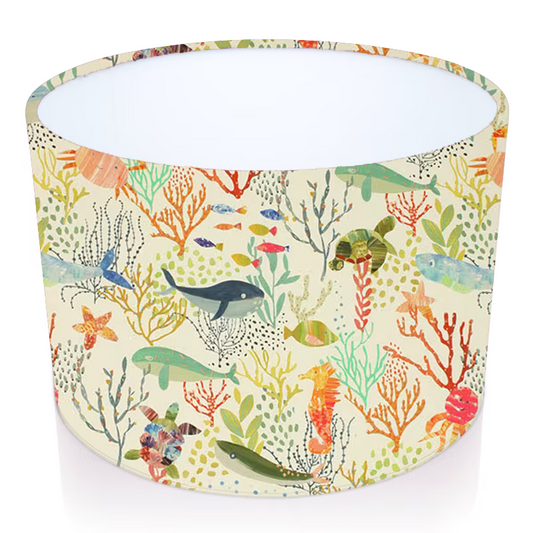 Handmade Drum Lampshade. Bubbles. Prestigious Textiles