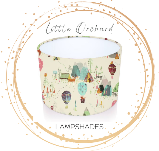 Handmade Drum Lampshade. Away We Go. Prestigious Textiles.