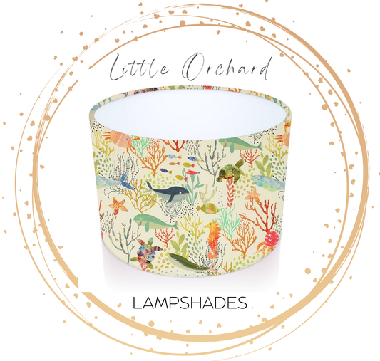 Handmade Drum Lampshade. Bubbles. Prestigious Textiles