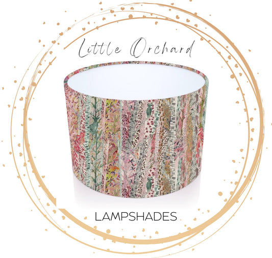 Handmade Drum Lampshade. Whimsical Tale, in Blush. Voyage Maison.