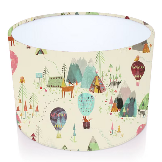 Handmade Drum Lampshade. Away We Go. Prestigious Textiles.